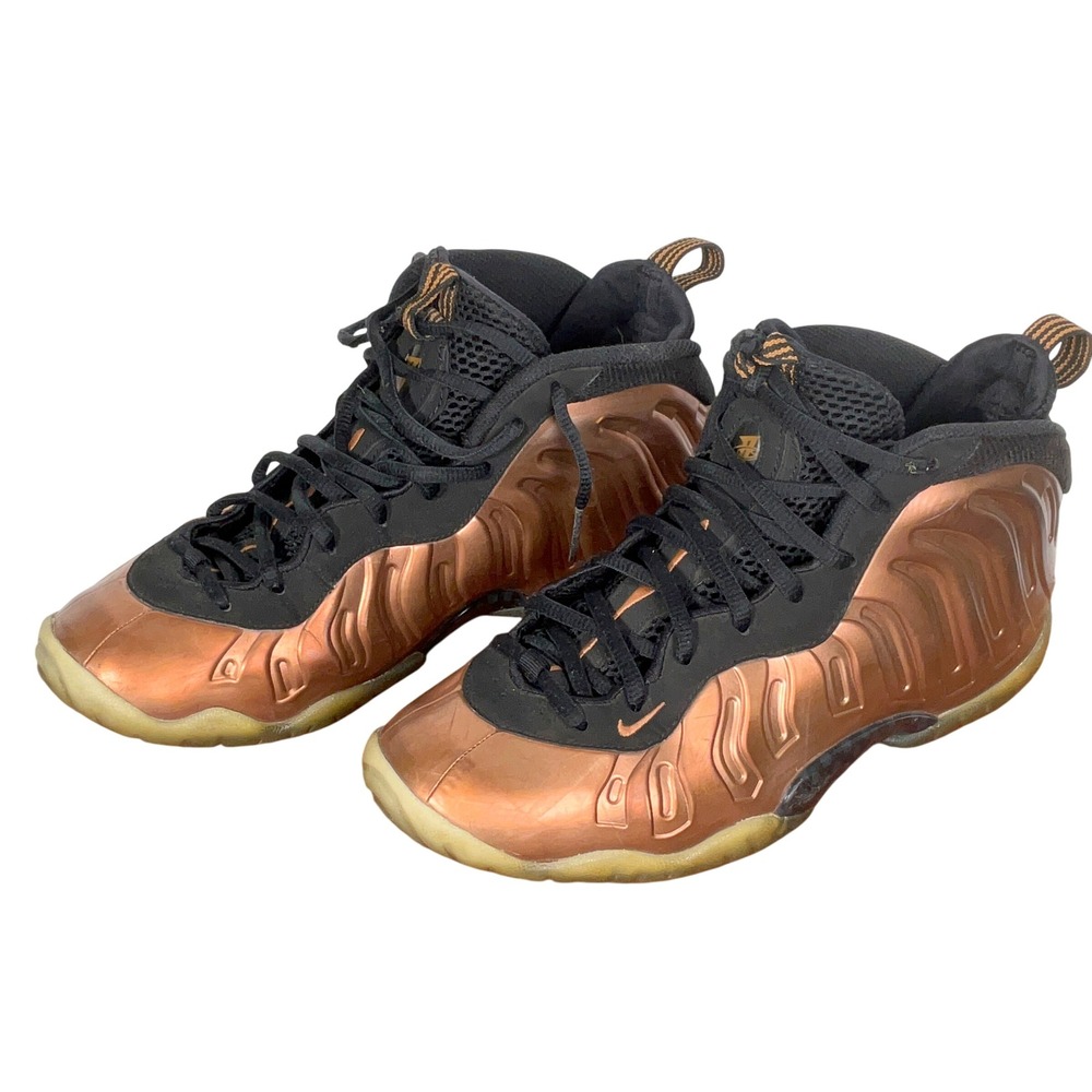 Nike Youth Shoes 7Y Copper Metal Foamposite One Sneakers Basketball High Tops
